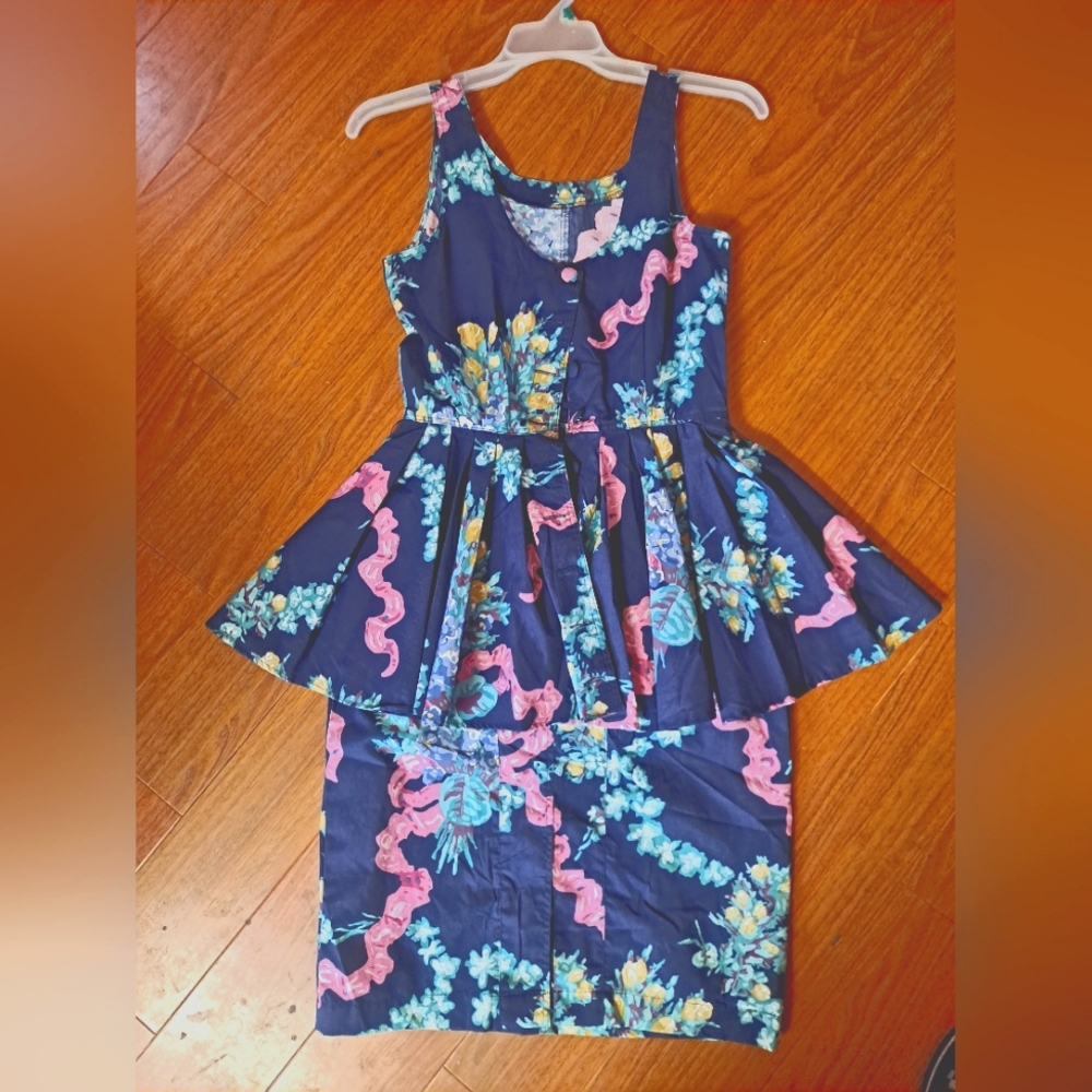 Vintage 90s peplum dress